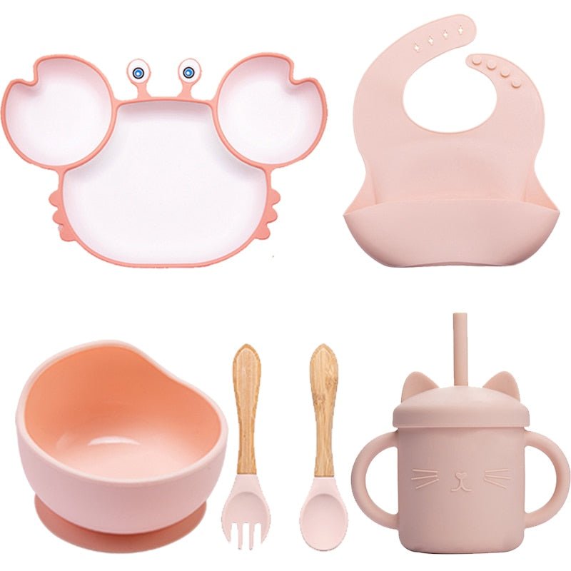 Coffret repas bébé anti-dérapant en silicone - hellomamabebe